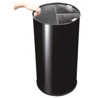 Black selective sorting bin with 3 included inner compartments
