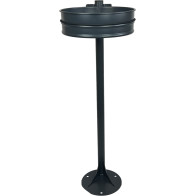 grauer Müllsackhalter für die Straße praktisch