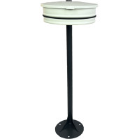 White bin bag holder with lid on stand