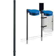 Post to be sealed for bin bag holder