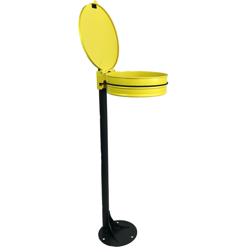 Yellow selective sorting bin holder for easy sorting Yellow selective sorting bin holder for easy sorting