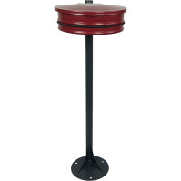 Red bag holder with matching lid and crown