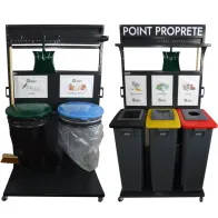 5S mobile equipment for workshop cleanliness with five waste zones