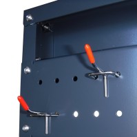 point 5s equipped with broom and dustpan holders with 5 waste zones
