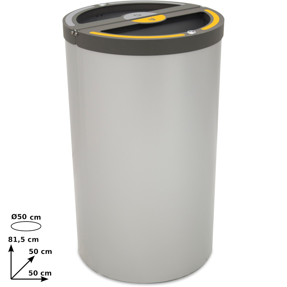Madrid round bin 2 streams 120 litres bag holder Madrid round bin 2 streams 120 litres bag holder