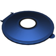 Blue bin bag holder with lid for bottle