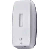 Automatic dispensers for soap and sanitiser.