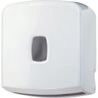 Efficient and modern interleaved toilet paper dispenser.