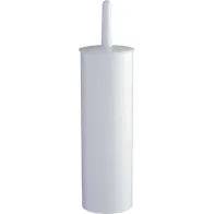White plastic toilet brush holder