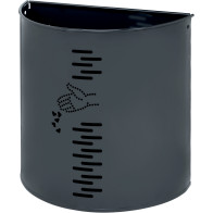 Compact and elegant outdoor wall-mounted bin