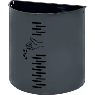 Compact and elegant outdoor wall-mounted bin