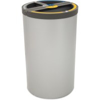 Mülleimer Madrid rund 3 Ströme 120 Liter Sackhalter