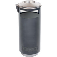 Park waste garbage can with secure closure