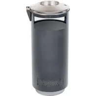 Park waste garbage can with secure closure