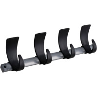 Eleganter Wandgarderobe mit vier robusten Haken.