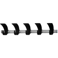 Elegant wall-mounted coat rack with five sturdy hooks.