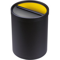 Compact dual-compartment bin for selective sorting