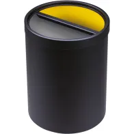 Compact dual-compartment bin for selective sorting