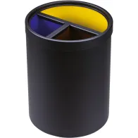 Triple compartment bin for efficient waste sorting