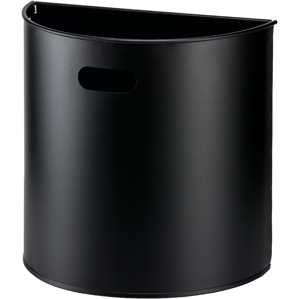 Black half-round wall basket Black half-round wall basket