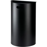 Schwarzer halbrunder Wandkorb