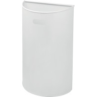 Elegant and practical half-round white wall basket.