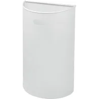Elegant and practical half-round white wall basket.