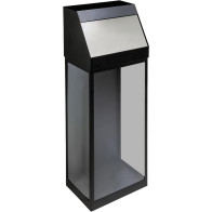 Stainless steel bin with transparent push flap modern