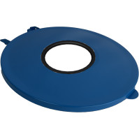 Blue lid with opening
