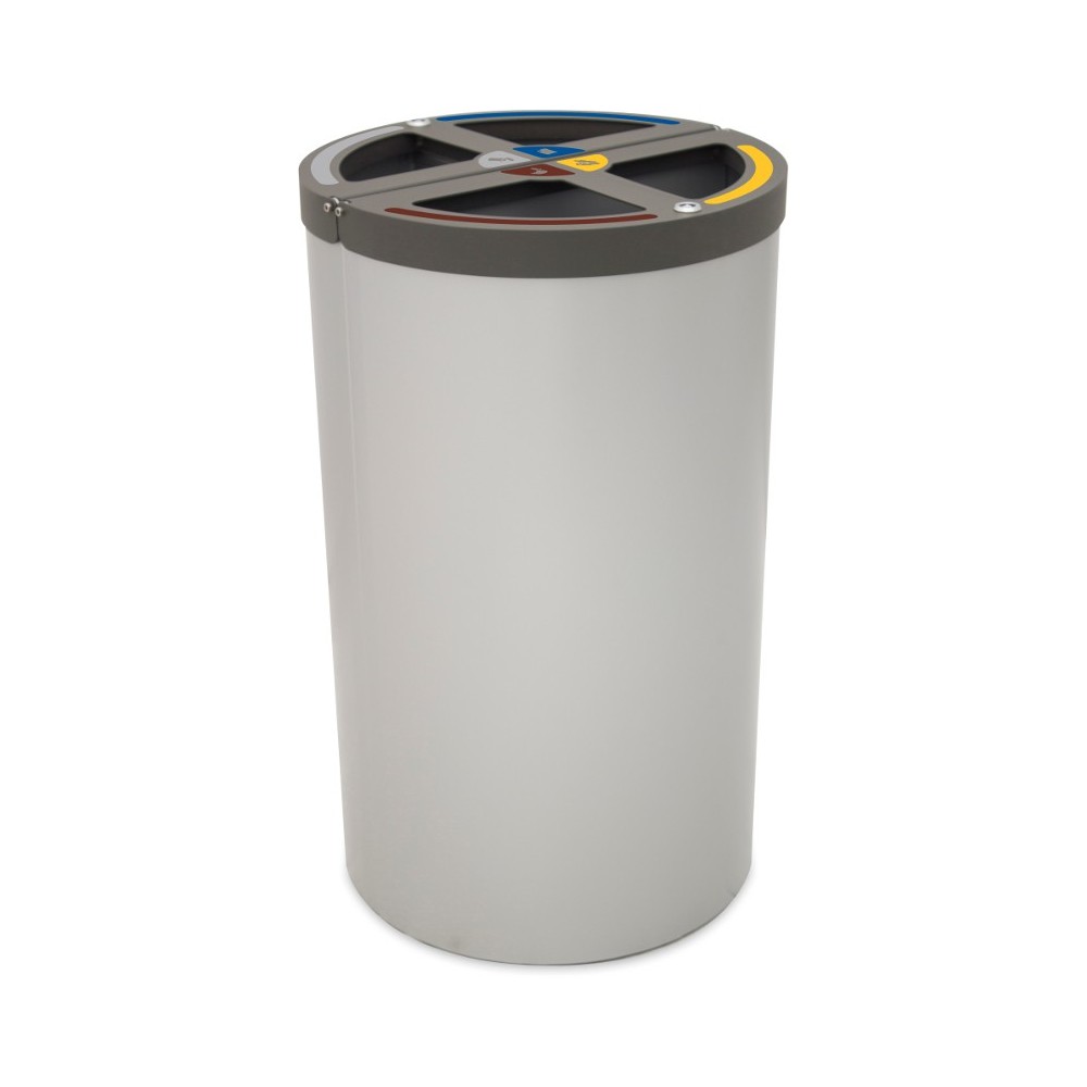 Madrid round bin 4 streams 120 litres bag holder Madrid round bin 4 streams 120 litres bag holder