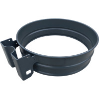 Steel bin bag holder, manganese grey, corrosion-resistant.