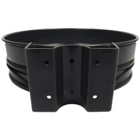 Robust manganese grey steel crown for bin bags.