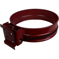 Red wall-mounted bin bag holder