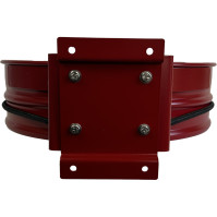 Robust red wall mount for 80-110L bags.