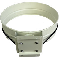 White wall-mounted holder for 80-110L bags, durable steel.