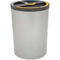 Mülleimer Madrid rund 3 Flüsse 180 Liter Sackhalter