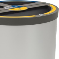 Madrid round bin 3 streams 180 litres bag holder