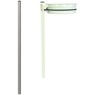 White pole bag holder