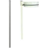 White pole bag holder