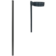 Robust anthracite bin bag holder, 1.20m, easy installation