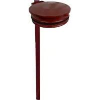 Roter Müllsackhalter mit Deckel