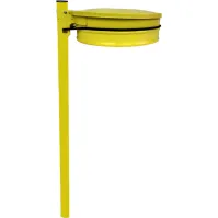 Yellow beach wreath garbage can