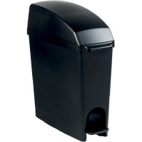 Hygienic black pedal bin