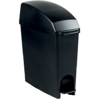 Hygienic black pedal bin