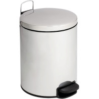 Compact stainless steel pedal bin