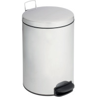 Shiny stainless steel 20L bin with practical pedal