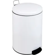 Weiße Pedal-Mülleimer
