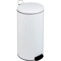 Weißer Mülleimer 30L mit Pedal