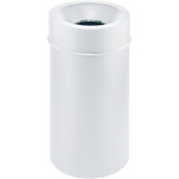 White round wall-mounted fireproof basket with secure design
