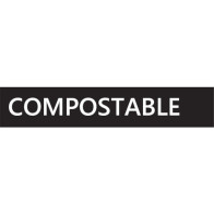 Tri-selective adhesive compostable waste